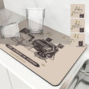 Axyaa Diatom Mud Kitchen Drain Pads - Absorbent Tableware Draining Mat