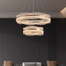Axyaa Modern Crystal Chandelier LED Ceiling Lamp for Living Room Indoor Lighting