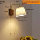 Axyaa Ceramic Rocker Wall Lamp LED New Retro Bedroom Decor Lighting