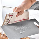 Axyaa Marble-Patterned Double-Sided Chopping Board Set with Stand