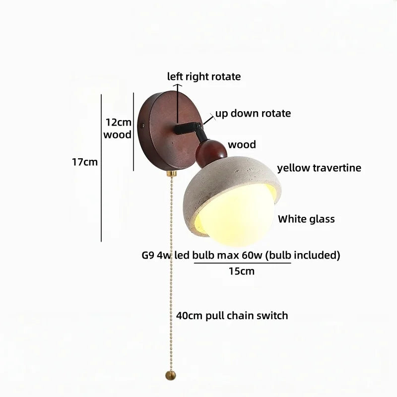 Axyaa White Glass LED Wall Lamps with Switch for Bathroom Mirror, Stair Light
