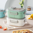 Axyaa Double-Layer Insulated Oval Lunch Box for Fresh Meals