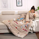 Axyaa Cozy Sleeved Quilted Pillow Blanket: Fashionable & Comfortable Dual-Purpose Bedding