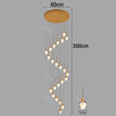Axyaa Crystal Chandelier Stair Pendant Light Modern Living Room Interior Lighting
