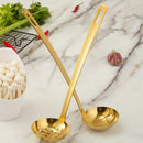 Axya Gold Plated Stainless Steel Soup Ladle for Home and Restaurant