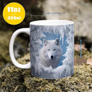 Axyaa Wolf Dog Beer Coffee Mug Cute Animal Ceramic Gift Cup