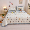 Axyaa Velvet Quilted Bed Cover Single/Double Bedspread - Winter Bed Linen