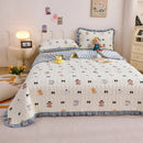 Axyaa Velvet Quilted Bed Cover Single/Double Bedspread - Winter Bed Linen