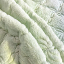 Axyaa Rabbit Velvet Bed Skirt - Simple Solid Color, Double Spell, Autumn and Winter