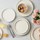 Axyaa VANCASSO VENUS Cream White Stoneware Dinnerware Set for 4/8/12 People