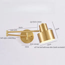 Axyaa Swing Long Arm LED Wall Light for Bedroom Kitchen Living Room - Golden Iron Art