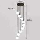 Axyaa Modern Stair Chandelier LED Ceiling Pendant Light for Indoor Living Room