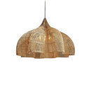 Axyaa Rattan Pendant Light: Retro Southeast Asian Style for Living & Dining Room