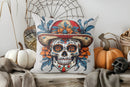 Axyaa Halloween Skeleton Ghost Swing Pillow Cover for Sofa Bedroom Car