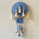 Axyaa Nordic Hot Air Balloon Macrame Tapestry for Boho Room Decor