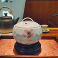 Axyaa Retro Ceramic Stew Pot with Lid, Chinese Style Creative Clay Cookware