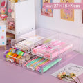 Axyaa Acrylic Desktop Organizer Stationery Storage Box