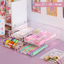 Axyaa Acrylic Desktop Organizer Stationery Storage Box