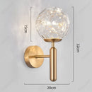 Axyaa LED Glass Sphere Wall Lamp for Bedroom Living Room Dining Room Lighting