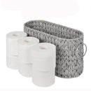 Axyaa Woven Toilet Paper Storage Basket with Handles | Large Capacity Bathroom Organizer