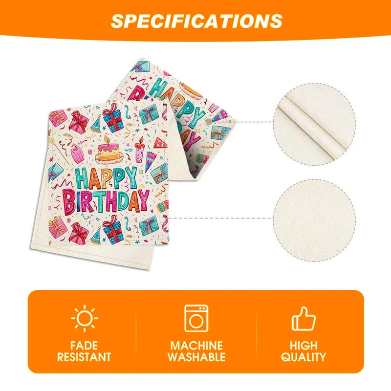 Axyaa Birthday Celebration Table Runner for Family Parties and Kitchen Decor