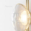 Axyaa Nordic Glass Wall Light 20cm Gold Black Metal Sconce