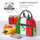 Axyaa Italia Flag Insulated Lunch Bag with Adjustable Strap Thermal Lunch Box