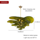 Axyaa Retro Green Glass Chandelier for Home Decoration