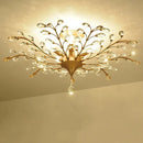 Axyaa Crystal Tree Chandelier Ceiling Light - Elegant Bedroom Pendant Lamp