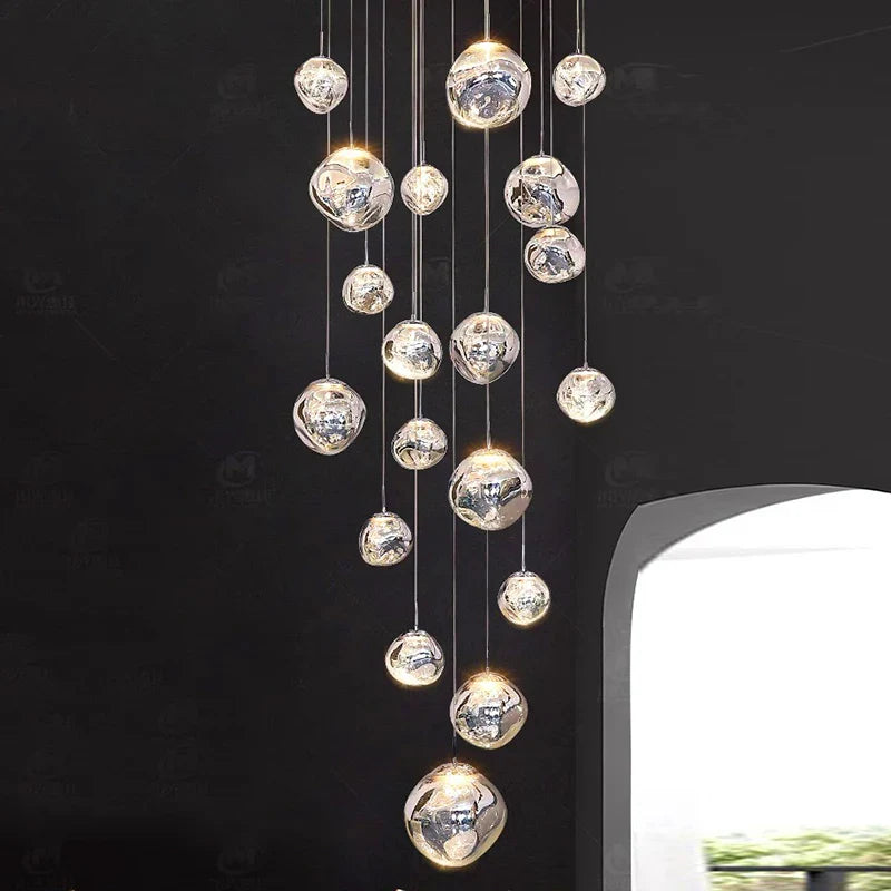 Axyaa Nordic Stair Chandelier Living Room Dining Pendant Ceiling Light