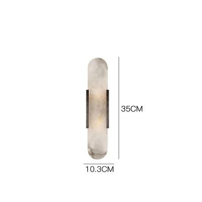 Axyaa Nordic LED Wall Sconce with Marble Lampshade - Modern Indoor Stair Lighting