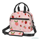 Axyaa Strawberry Lunch Bag Insulated Cooler Tote for School, Work, Picnic & Travel