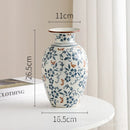 Axyaa Blue and White Porcelain Retro Vase - Chinese Ceramic Home Décor