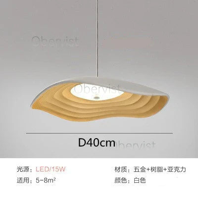 Axyaa Valentina Pendant Light: Wavy Nordic Lampshade for Dining Bedroom Kitchen.