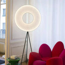 Axyaa Fabric Art Floor Lamp LED Desk Light for Bedroom Living Room Decor