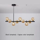 Axyaa Glass Ball LED Pendant Light Bean Chandelier for Kitchen Living Room