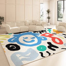 Axyaa Graffiti Print Living Room Carpet: Colorful, Artistic, & Luxurious Home Decoration Mats