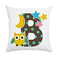 Axyaa Animal Letter Printed Decorative Polyester Pillow Cover for Home, Car, Sofa