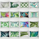 Tropical Green Plant Decor Throw Pillow Cover by Axyaa for Modern Bohemian Style