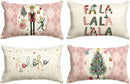 Axyaa Merry Winter Holiday Party Cushion Cover Sofa Linen Waist Pillow Cover