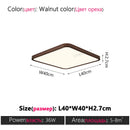 Axyaa Walnut LED Ceiling Lamp for Modern Living Room, Study, and Bedroom