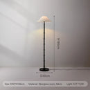Axyaa Black Vintage Fabric Shade Floor Lamp for Living Room and Bedroom