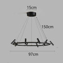 Axyaa Modern LED Pendant Chandeliers for Home, Living Room & Dining Room Lighting