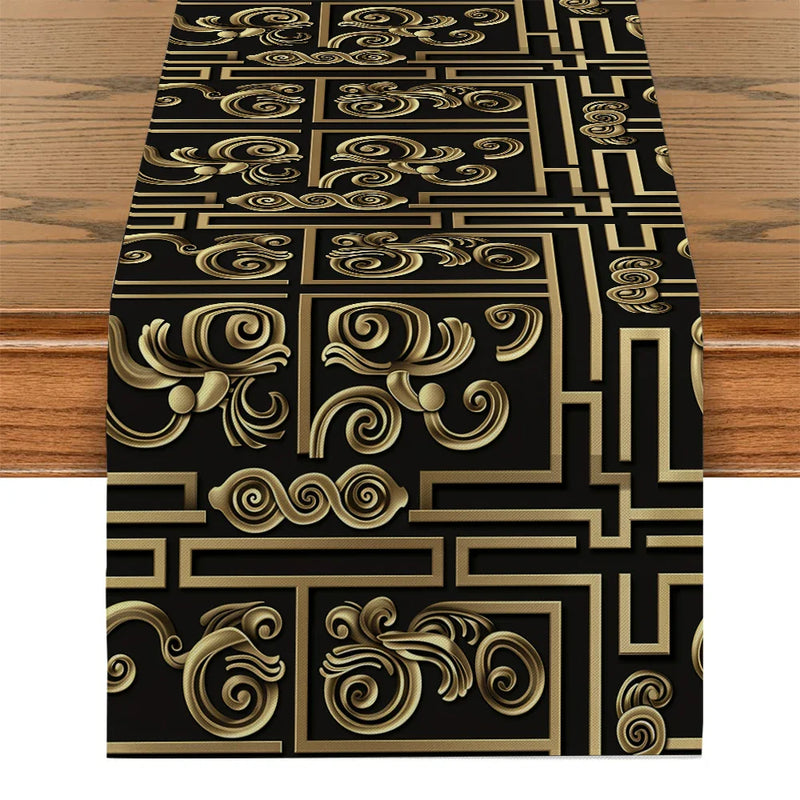 Axyaa Geometric Ethnic Patterns Table Runner - Holiday Room Decor