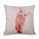 Axyaa Owl Linen Pillowcase 45x45cm Decorative Cushion Cover Sofa Throw Pillows Case