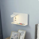 Axyaa Rotatable Button Switch Wall Lamp with USB Charging and 330° Lamp Head Rotation