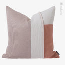Axyaa Pink Texture-Stitch Flannel Sofa Pillow for Living Room, Bedroom, or Restaurant