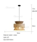Axyaa Handmade Hemp Rope Pendant Light For Restaurant Bar Cafe Vintage Chandelier