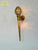 Axyaa Exotic Gold Lustre Torch Wall Lamp for Hotel Villa Hallway