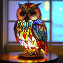 Axya Vintage Stained Glass Animal Table Lamp for Home Bedroom Decor